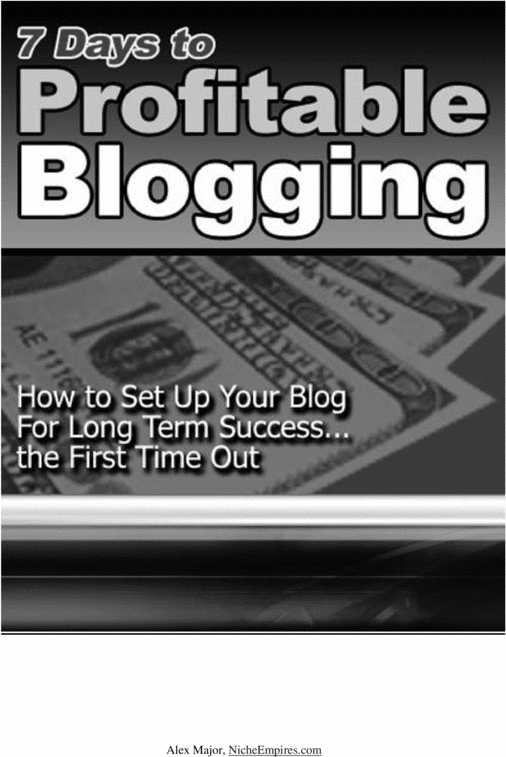 Product picture 7 Days to Profitable Blogging