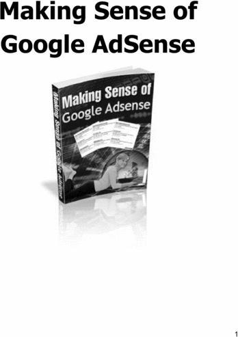 Product picture Making Sense of Google Adsense!