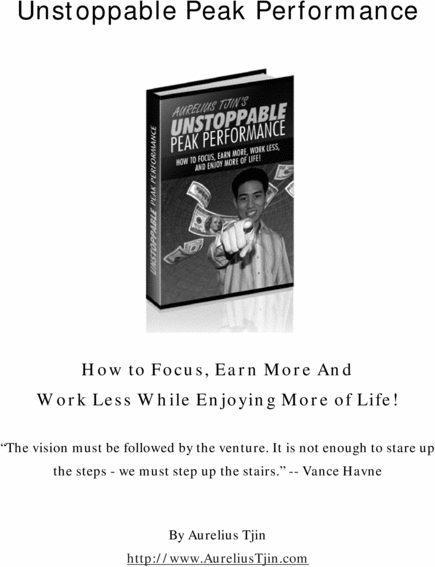 Product picture Unstoppable Peak Performance